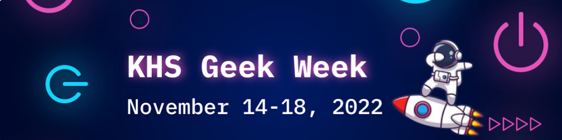 Decorative image advertising Geek Week 2022